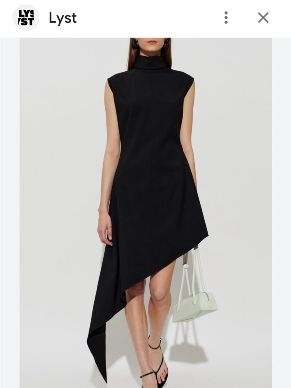 Lovers + Friends Black Asymmetric High-Neck Dress